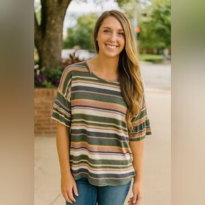 Striped Multicolor Top Women's